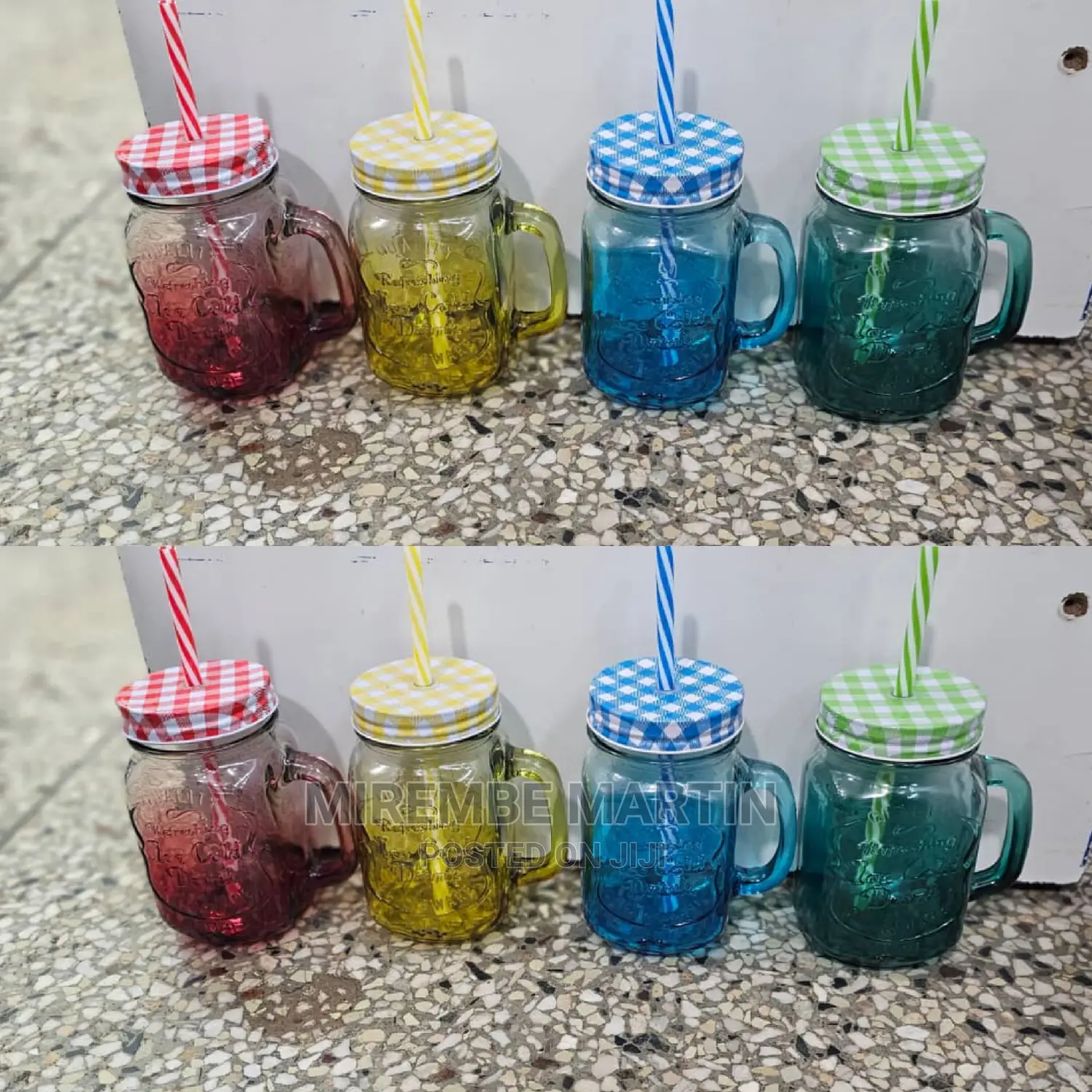 Glass Juice Mugs With Covers