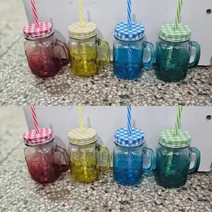 Glass Juice Mugs With Covers