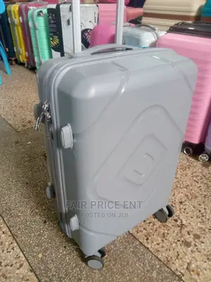 Original Rubber Plastic Suitcases.Large.( Gray)