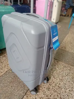 Original Rubber Plastic Suitcases.Large.( Gray)