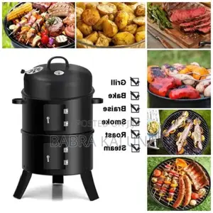 3 in 1 Charcoal Grill BBQ Smoker Barbecue Stove Oven