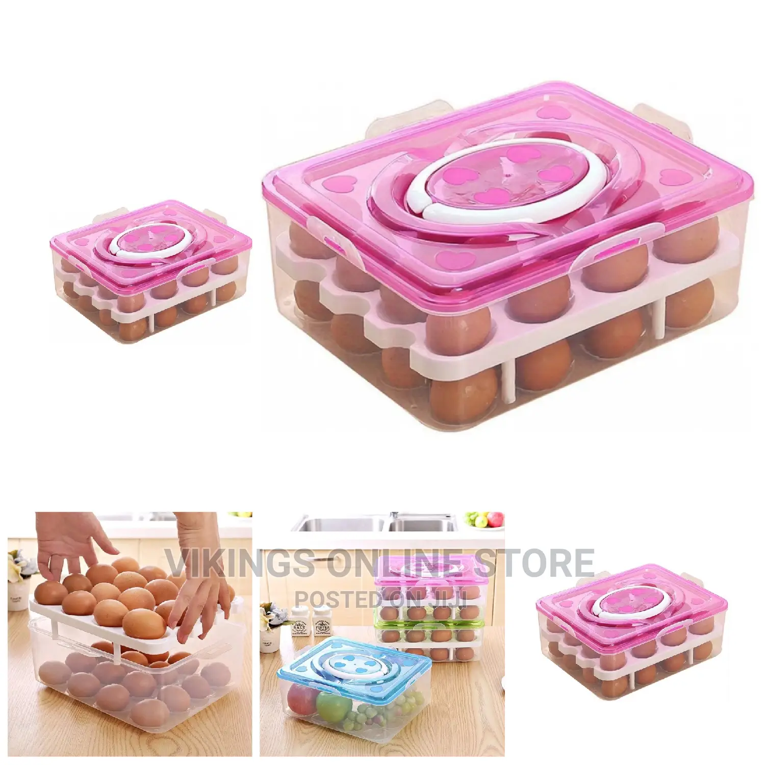 Supreme Mall Double Layer 32 Eggs Storage Box