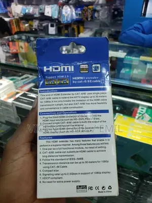 HDMI Extender by Cat6/E6 Cable