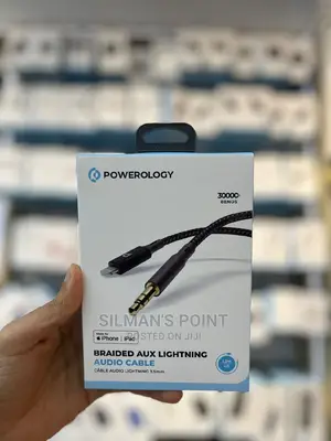 Powerology Braided Aux Lightning Audio Cable