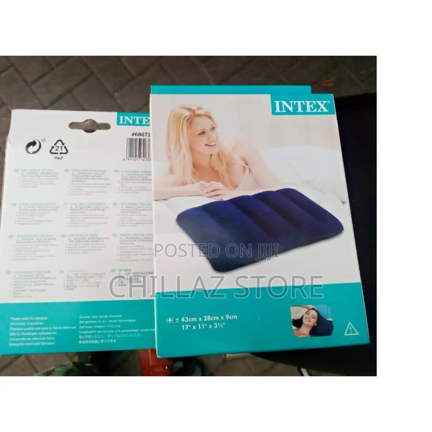 Intex Camping Inflatable Air Bed With 2 Pillows and Pump.