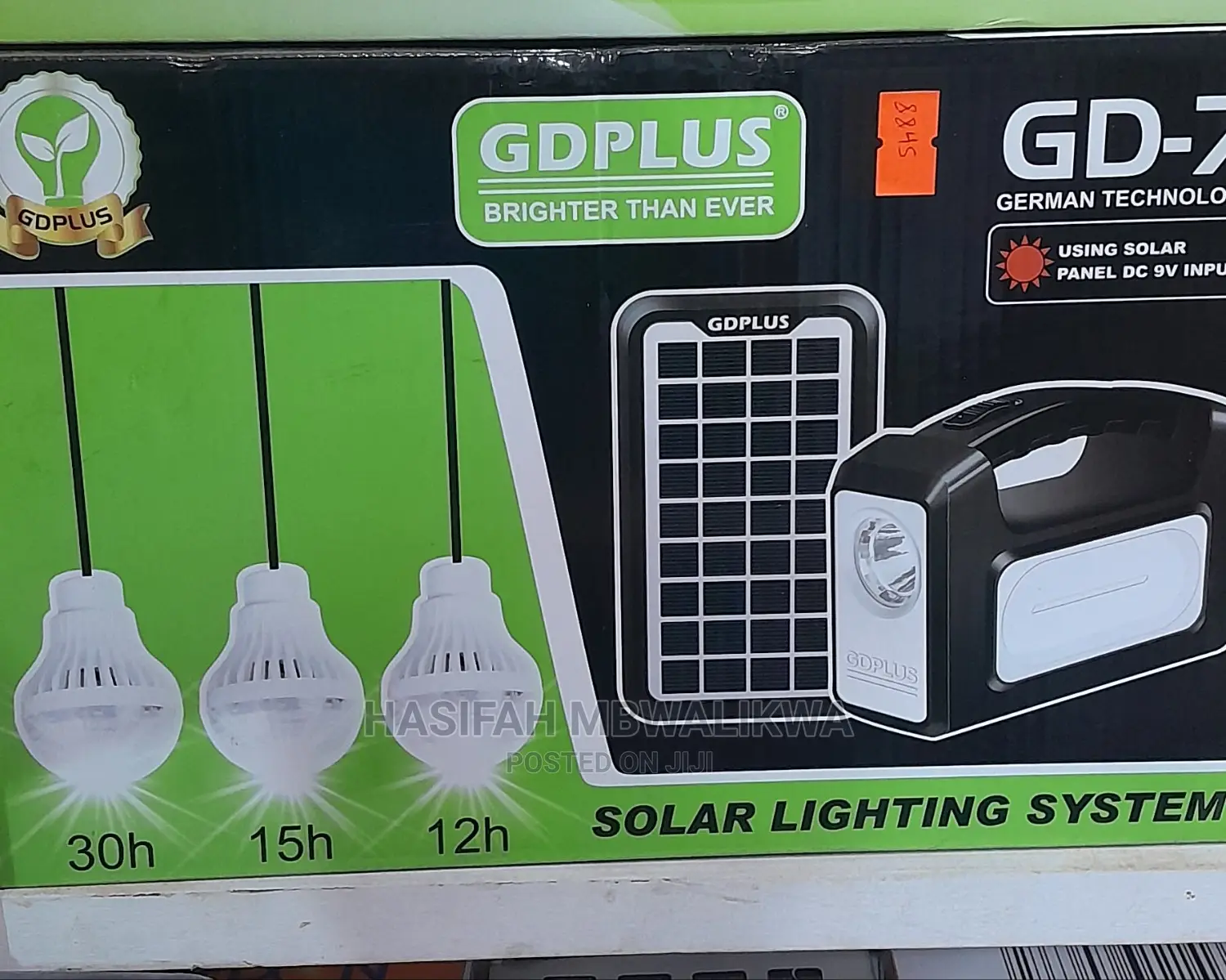 Solar Lighting System With Battery+ Lamp+ DC Cable