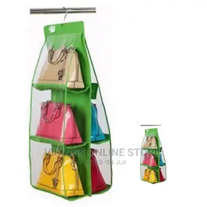 Handbag Storage Organizer Hanging Carrier Bag- Green