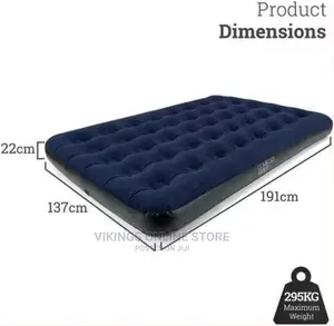 5×6 Double Air Bed Inflatable Camping Mattress – Navy Blue