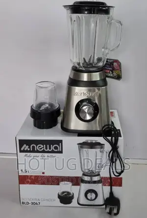 Newal 1.5L Ice Crush Glass 2 In1 Blender Grinder Stainless