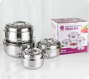 4pcs Double Layer Insulated Pots