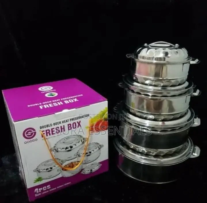4pcs Double Layer Insulated Pots