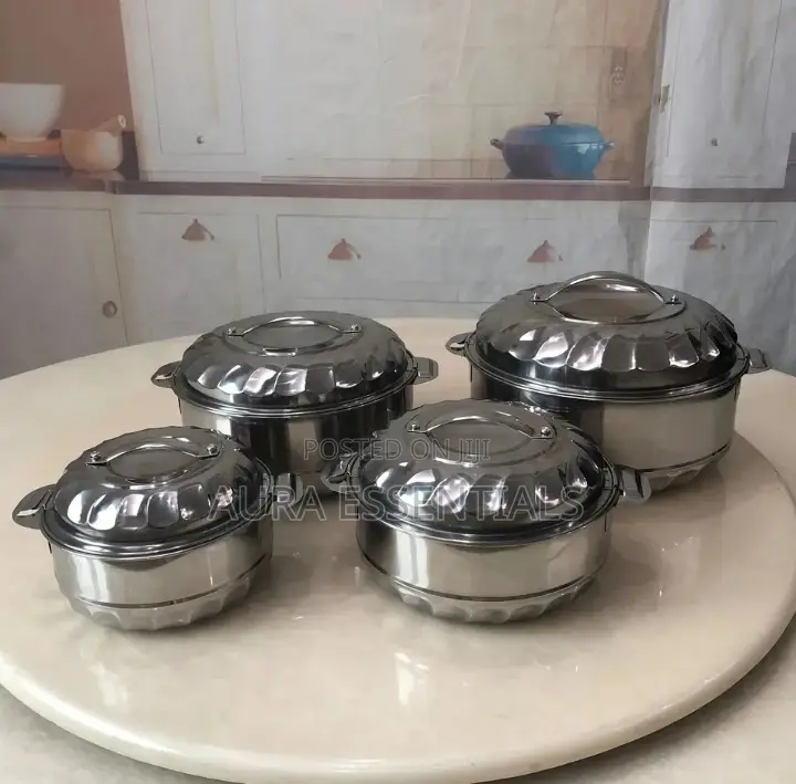 4pcs Double Layer Insulated Pots