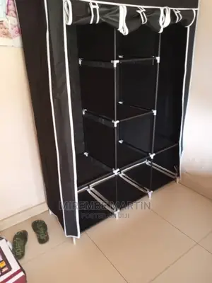 Black Steel Frame Wardrobe