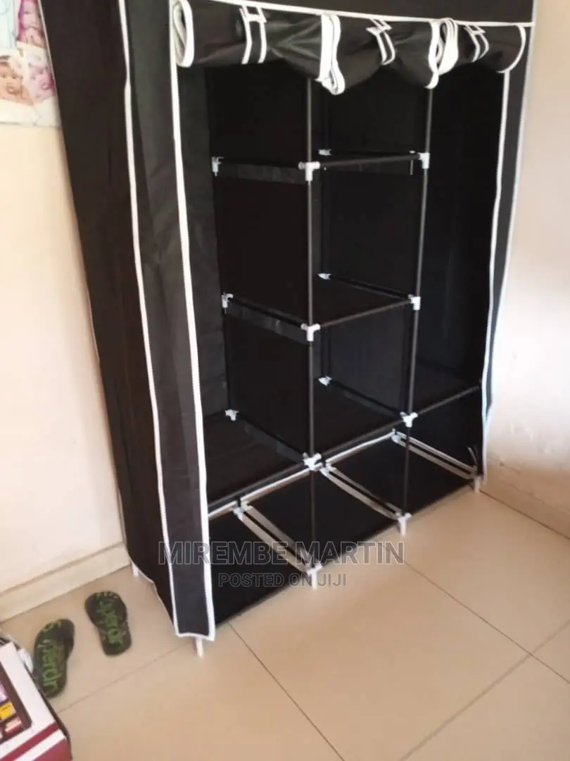 Black Steel Frame Wardrobe