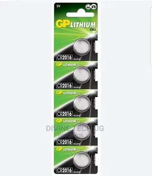 CR 2016 Lithium Batteries - A Pack of 5 Pieces