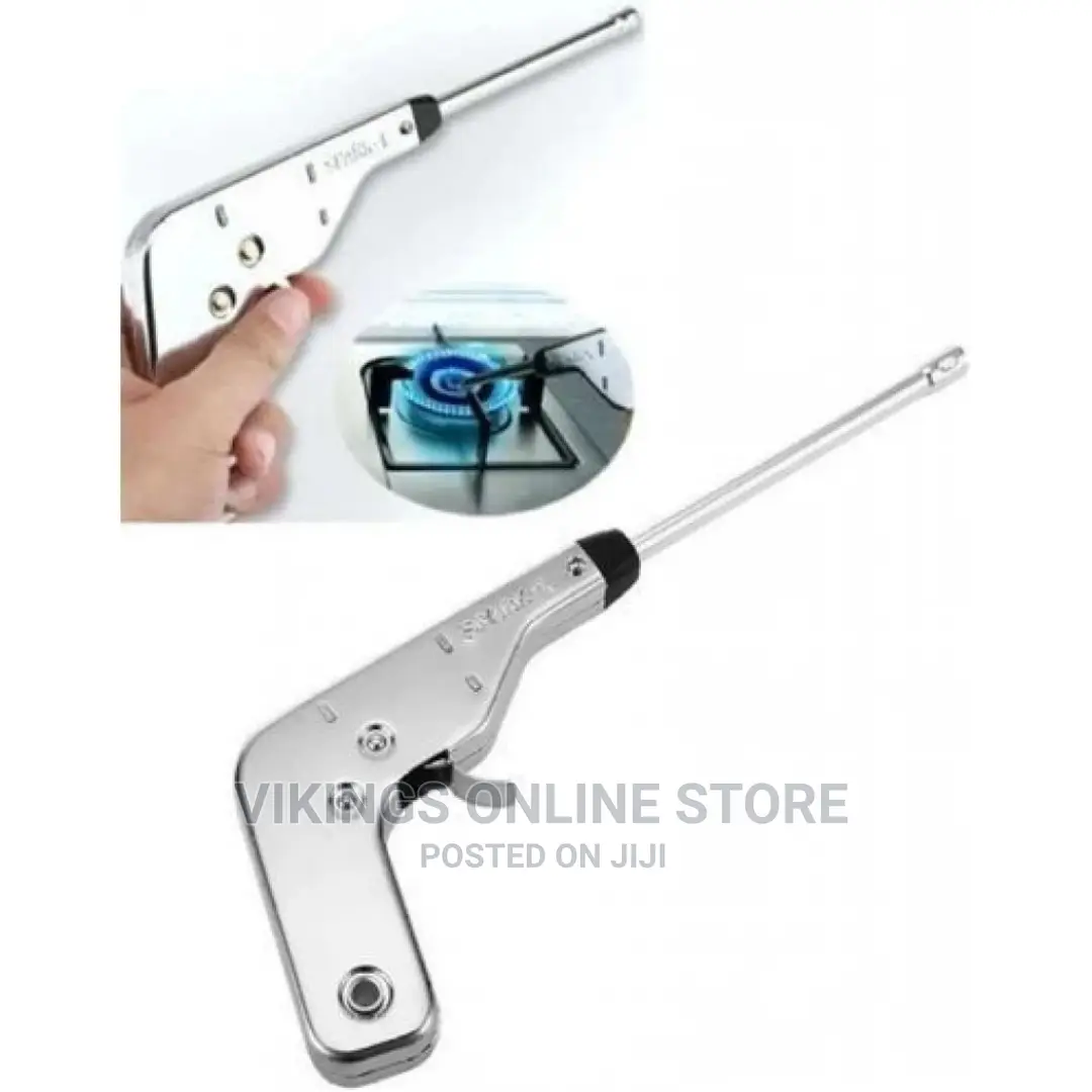 Gas Lighter With Electric Sparks – Silver