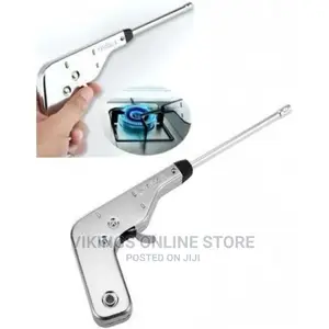 Gas Lighter With Electric Sparks – Silver