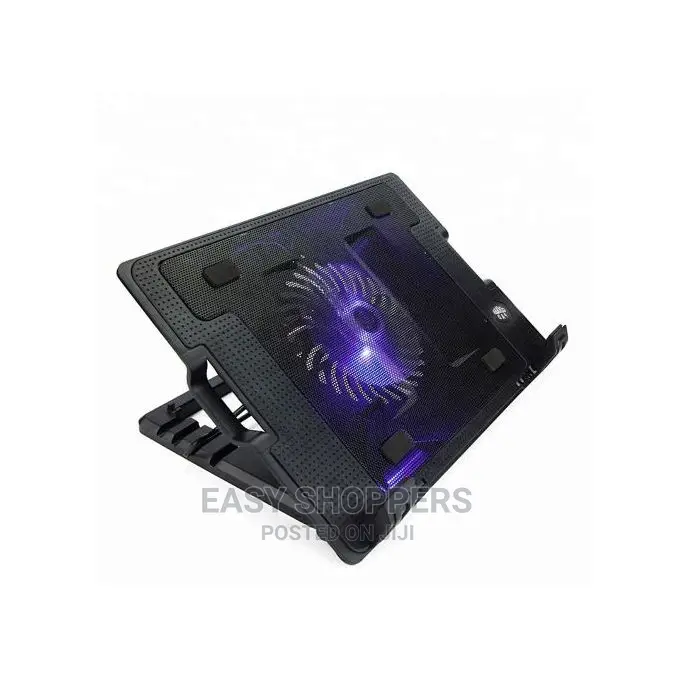 Notebook Laptop Cooling Pad With Stand - Black, Blue Light