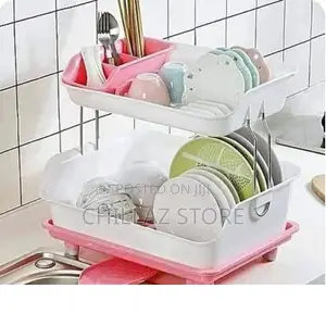 2tier Plastic Dish Drainer Rack.