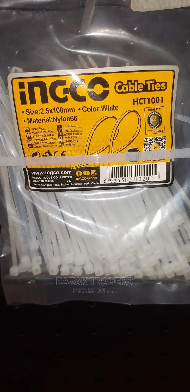 Cable Ties Ingco 100x2.5mm 100pc