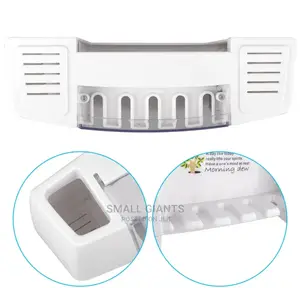 Toothpaste Toothbrush Holder Wall Mount Stand Storage Rack