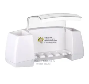 Toothpaste Toothbrush Holder Wall Mount Stand Storage Rack