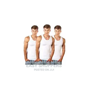 Yarrison Pack of 3 Pure Cotton Vests- White