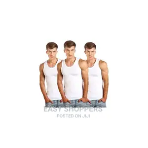 Yarrison Pack of 3 Pure Cotton Vests- White