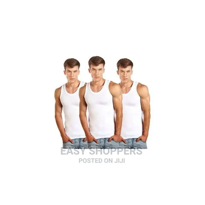 Yarrison Pack of 3 Pure Cotton Vests- White