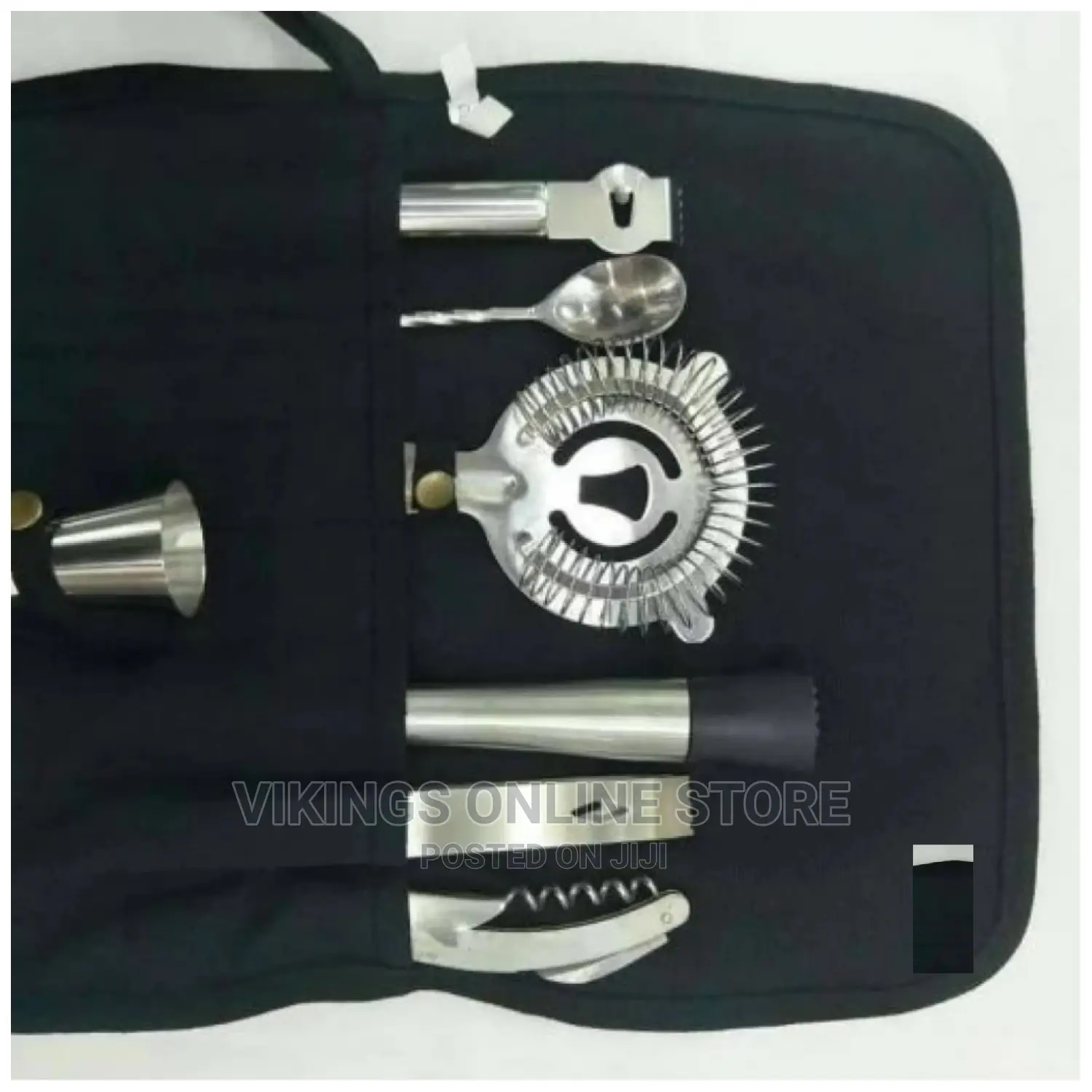 Cocktail Set, 7 Piece Bartender Drink Mixing Kit-Silver