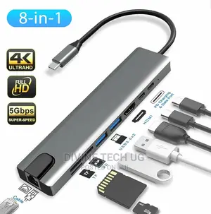 Type C to 8 in 1 Hub - Type C to Different Hubs Usb-C 8 Hub
