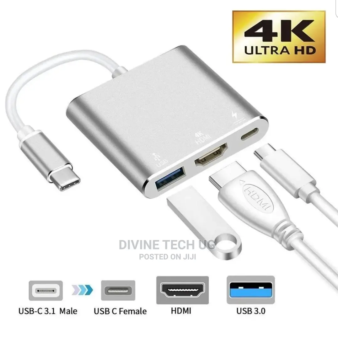 3 In1 Type C USB-C HDMI USB 3.0 Adapter Hub