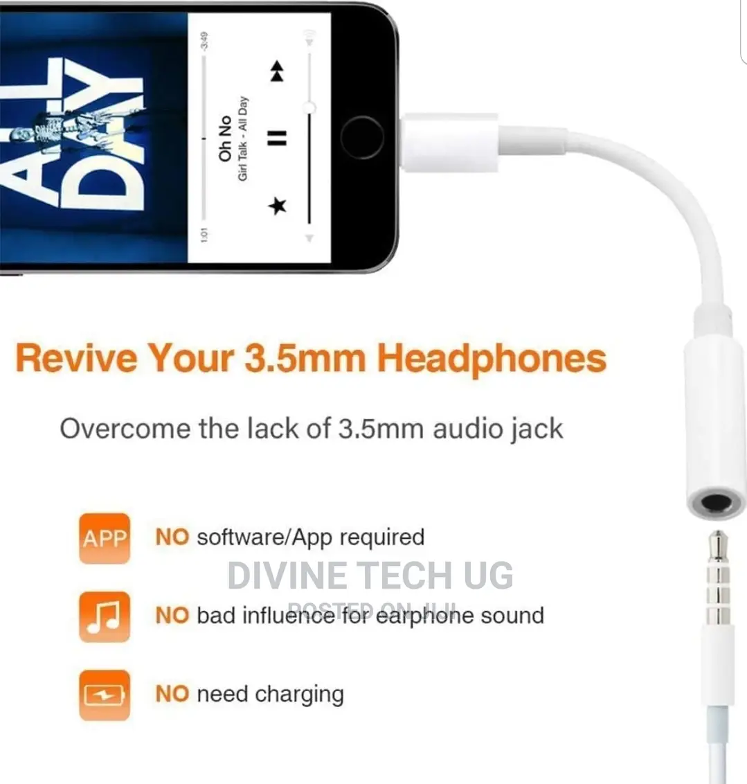 Apple Lightning to 3.5mm Audio Jack Adapter Cable