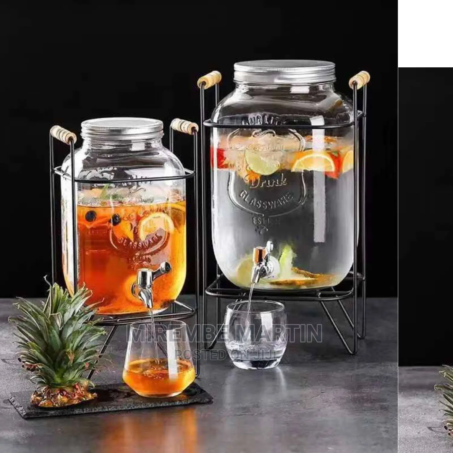 Glass Juice Dispenser Jar