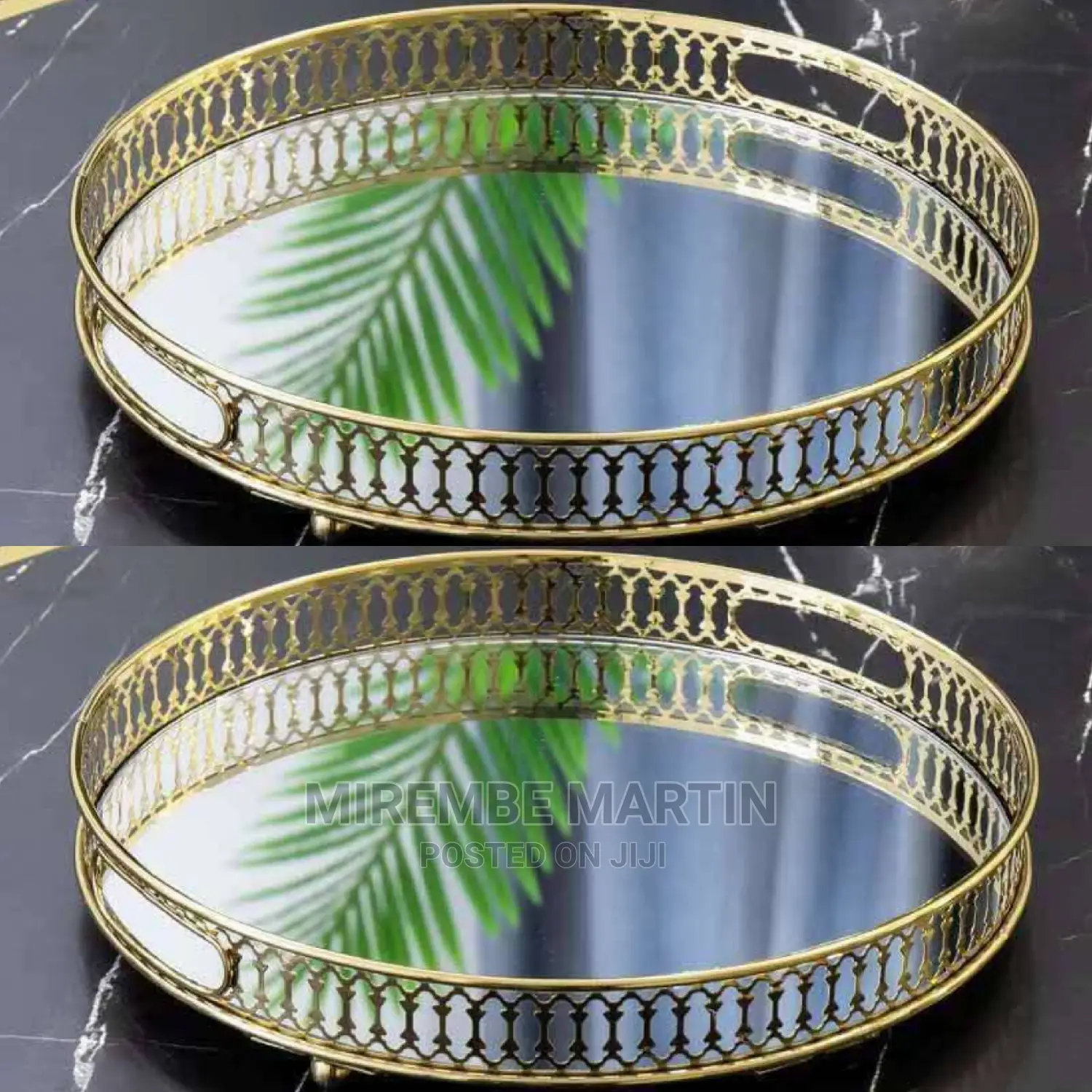 Gold Round Tray