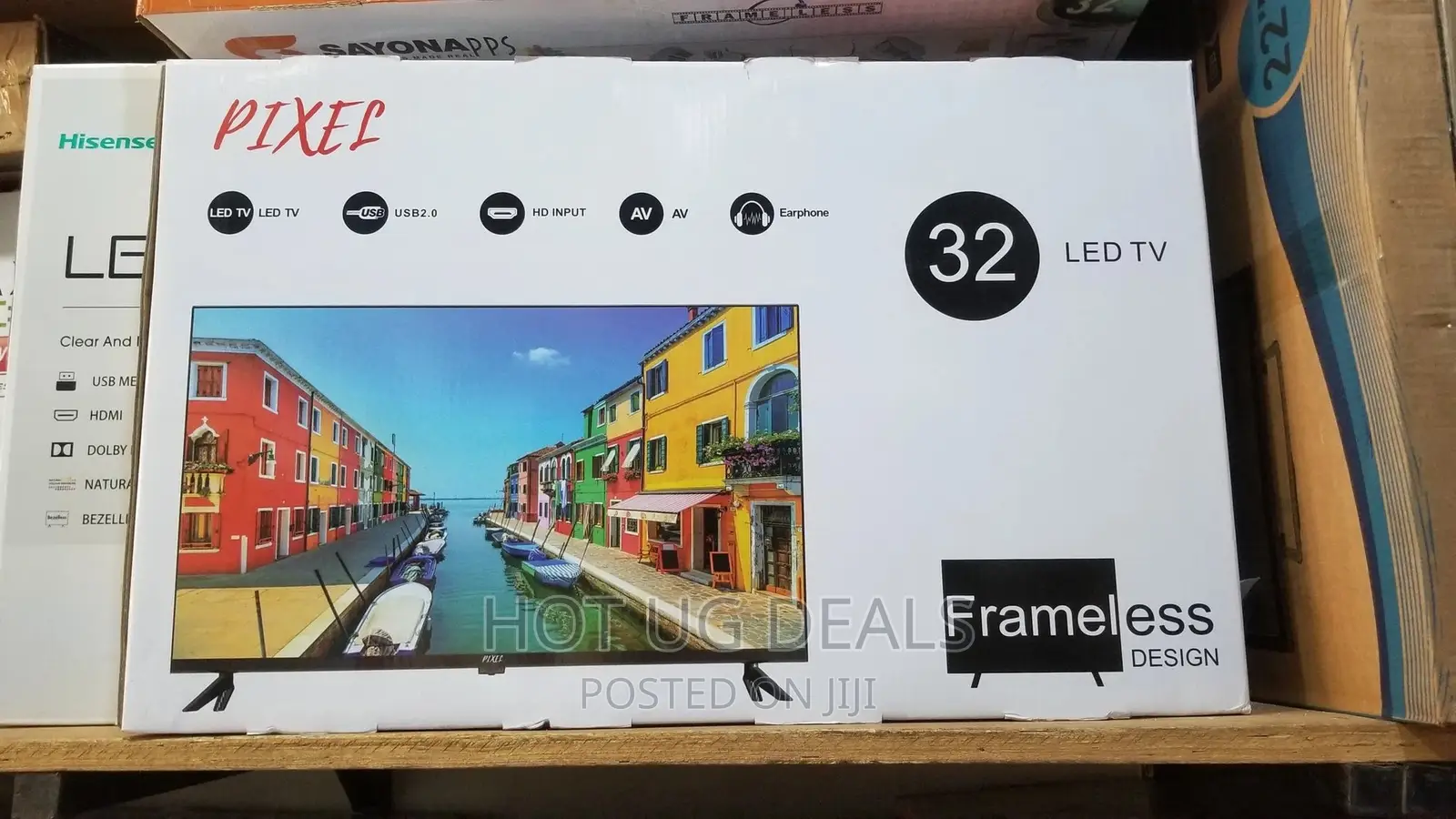 Pixel 32 Inch FRAMELESS HD Digital LED TV - Grey