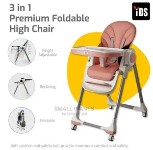3 in 1 Premium Foldable Baby High Chair With Wheels