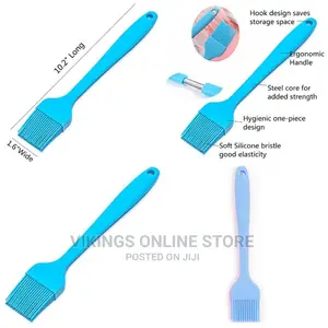 Silicone Basting Marinating Pastries, Grill Oil Brush – Blue
