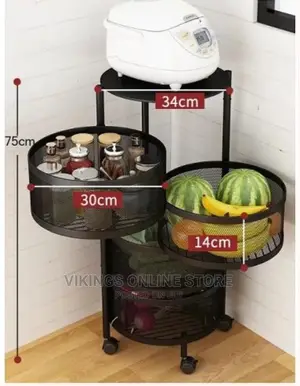 4 Tier Kitchen, Bedroom, Bathroom Storage Rack Basket