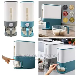 12kg Cereal Rice Bucket Storage Dispenser Container White