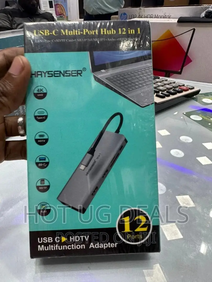12 Ports USB _C Multi_port Hub - Grey