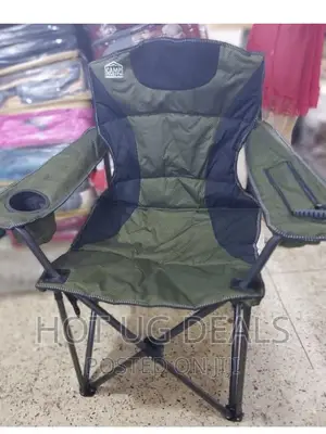 HIGHLANDER Folding Camping Chair With Cup Holder - Green