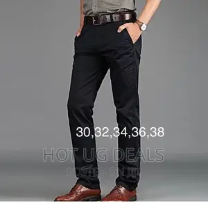 Men’S Khaki Trousers- Black