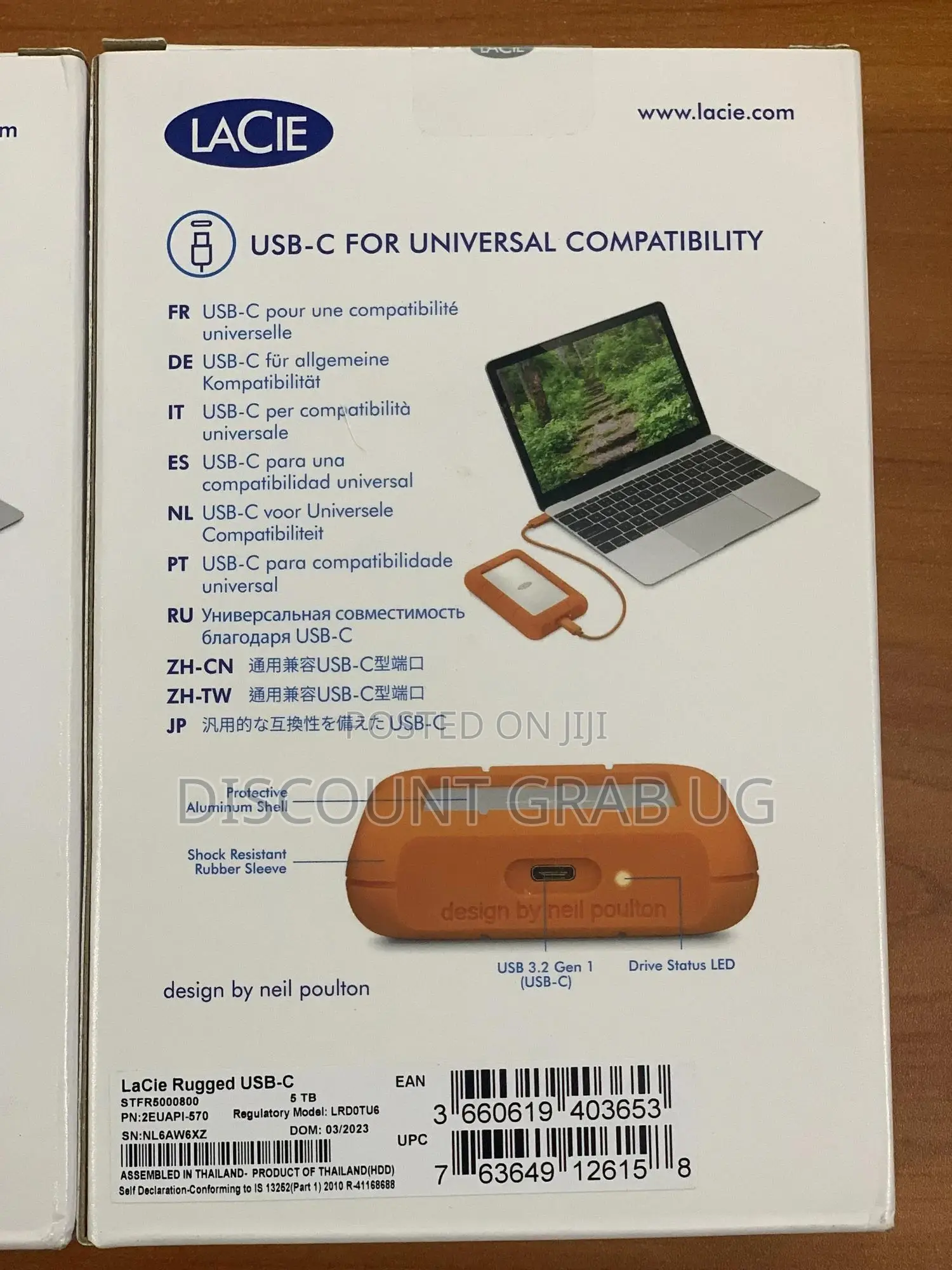 Lacie Rugged Mini 5tb Type C Brand New External Harddrive