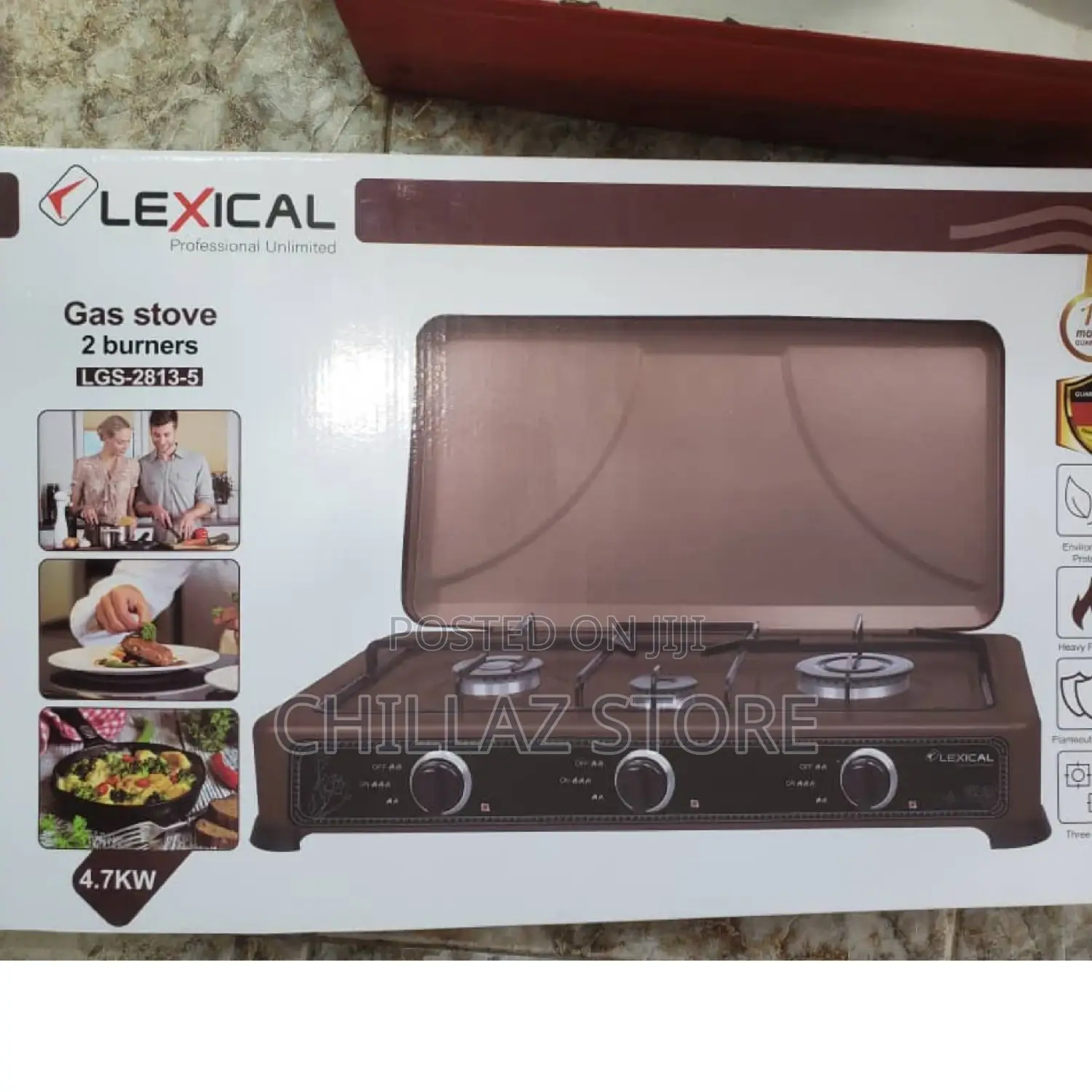2burner Gas Cooker Stove With a Lid.