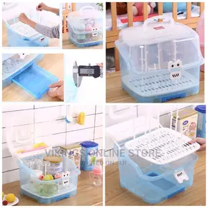 Portable Baby Bottle Drying Rack Storage Box