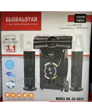 3.1 Global Star GS-6013 Home With Fm, Bluetooth,USB - Black