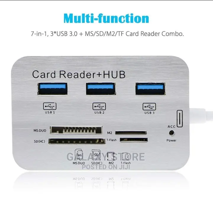 7in1 Type C Usb Hub Combo Card Reader Adapters Usb Hub