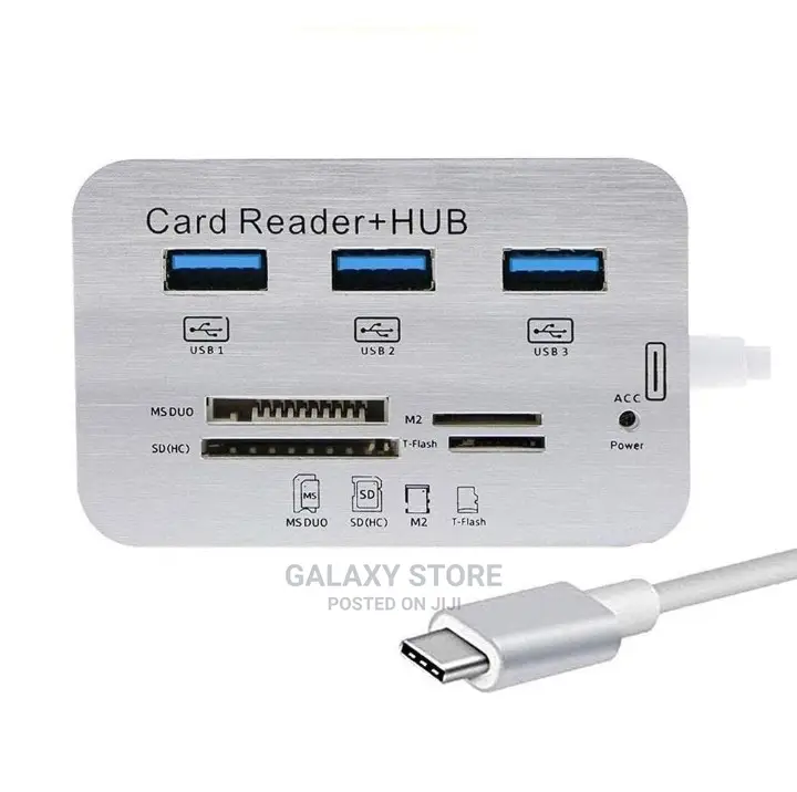 7in1 Type C Usb Hub Combo Card Reader Adapters Usb Hub