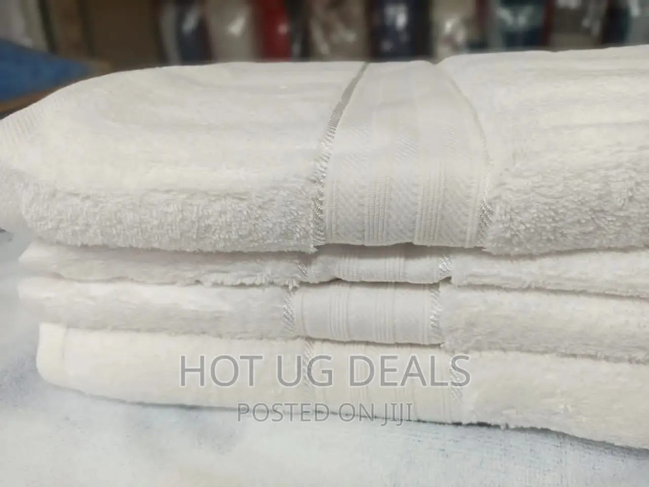100x 150cm Large Bath Towel Cotton - White